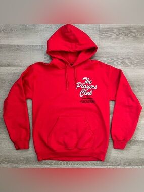 The Players Club Red Pullover Hoodie - Men's Casual Hoodie